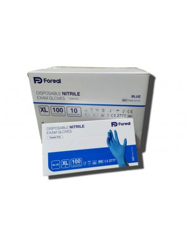 Guante desechable nitrilo s/polvo 3 5 grs  Azul XL